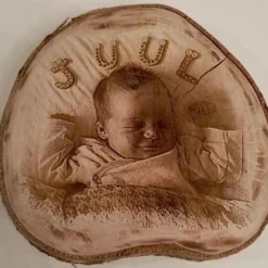 Holzscheibe – Personalisiertes Foto/Text – 20/25cm