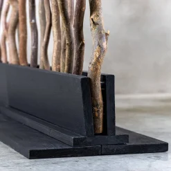 Korkenzieherweide-Raumteiler Axel | Mit schwarzem Fuß | H165cm