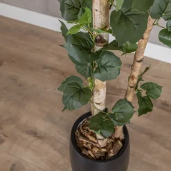 Kunstpflanze Birke | Grün | Mit Topf | 160cm