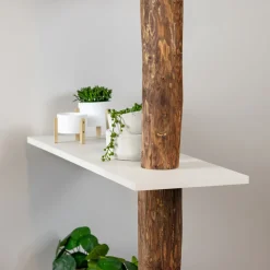 Raumteiler-Regal Alrik | Oak | Weiße Böden | 250 cm