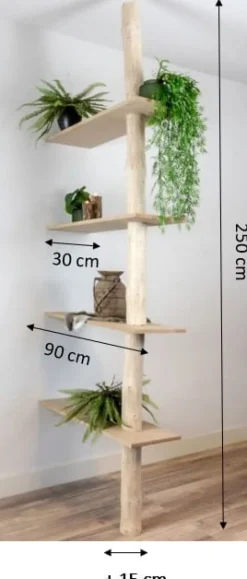 Raumteiler-Regal Alrik | Oak | 250 cm