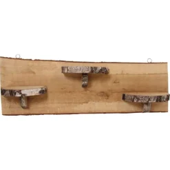Wandregal horizontal Cardiff | Eichenholz mit Rinde | 100cm