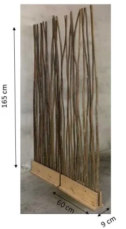 Weiden-Raumteiler Iben | Mit Naturbelassenem Fuß | H165cm