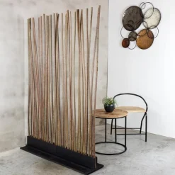 Weiden-Raumteiler Sverre | Mit schwarzem Fuß | H165cm