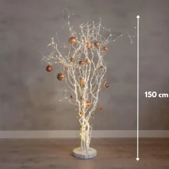 Weihnachtsbaum | Korkenzieherweide | Weiß | 150 cm