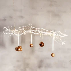 Weihnachtsgirlande | Weide | Weiß | 100 cm